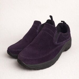 LL Bean Women’s Comfort Mocs – Purple Suede Slip-Ons – Size 7M 💜👟